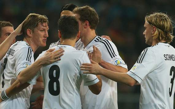 Kazakhstan v Germany:  Bastian Schweinsteiger, Mesut Ã–zil & Marcel Schmelzer