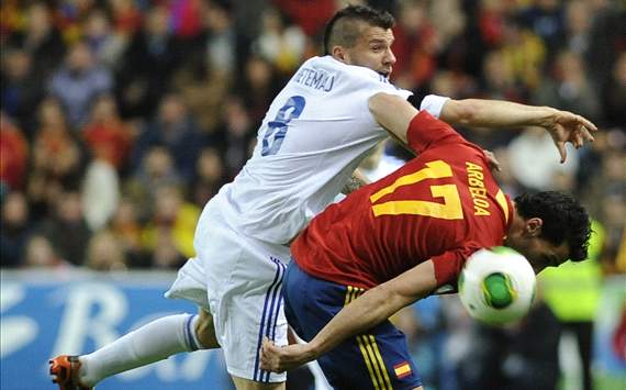 Perparim Hetemaj, Álvaro Arbeloa - Spain v Finland