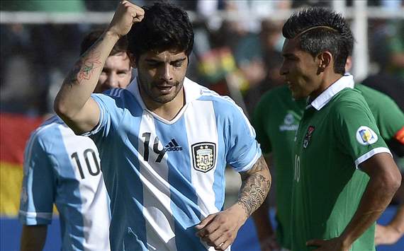 2014 FIFA World Cup Qualifier - Bolivia v Argentina / Ever Banega