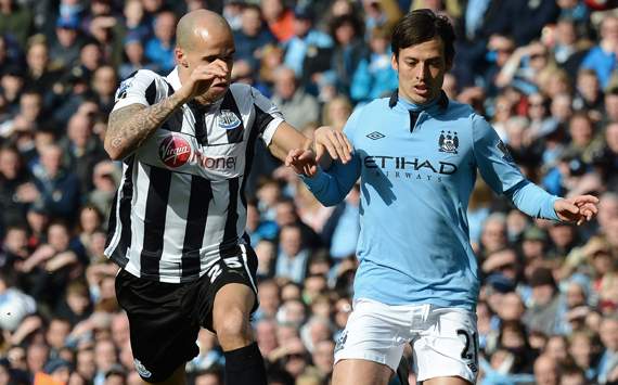 EPL - Manchester City vs Newcastle, Gabriel Obertan & David Silva