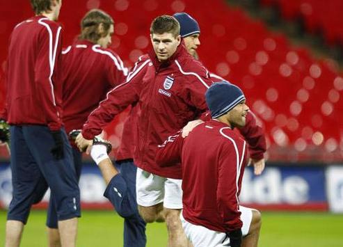 England Training : Steven Gerrard (PA)