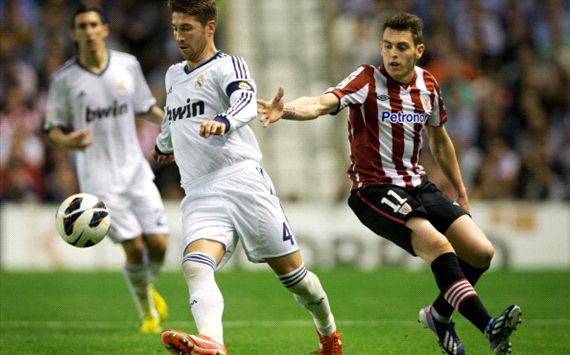 Sergio Ramos, en el Athletic Bilbao - Real Madrid