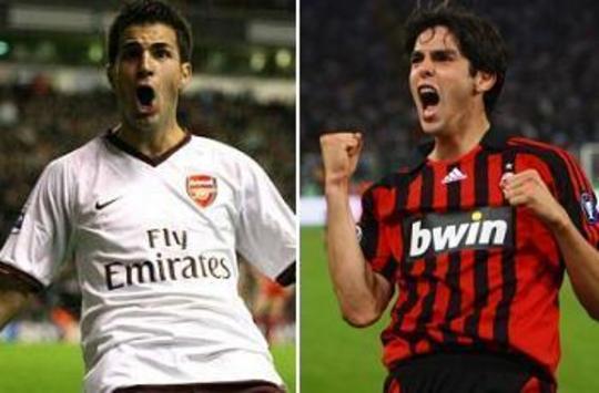 Cesc Fabregas (Arsenal), Kaka (Milan)