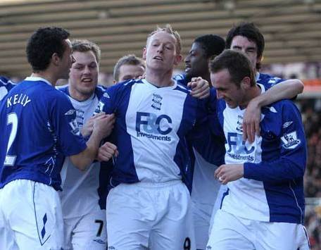 İngiltere: Mikael Forssell ve takım arkadaşlarının gol sevinci (Birmingham City) (PA)