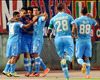 Napoli players celebrating - Bologna-Napoli Napoli players celebrating - Bologna-Napoli