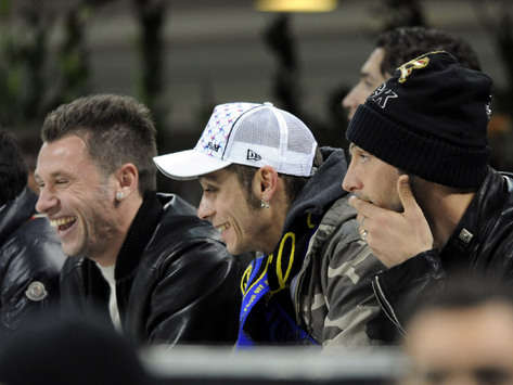 Antonio Cassano-Valentino Rossi-Marco Materazzi (Foto Grazia Neri)