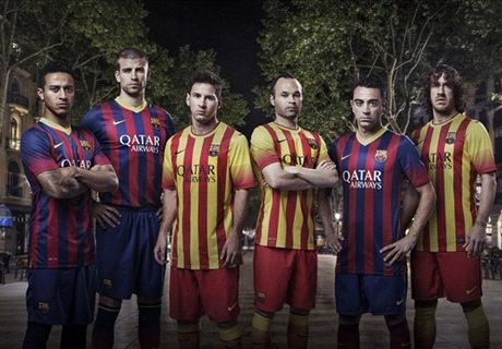 Barcelona presenta sus camisetas 2013/14
