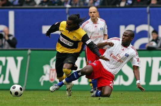 Bundesliga: Hamburger SV - Borussia Dortmund BVB, Guy Demel - Tinga (firo)
