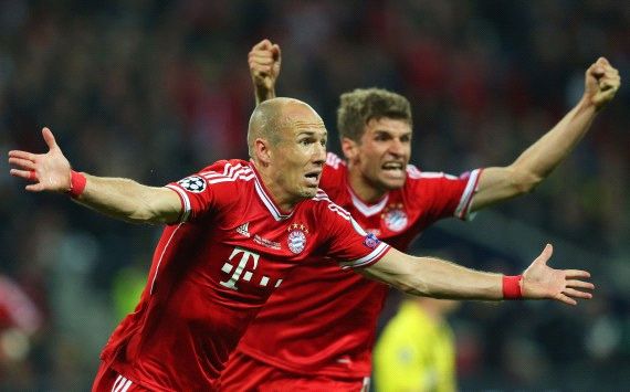 Champions League: Borussia Dortmund - Bayern Munich, Arjen Robben, Thomas Muller