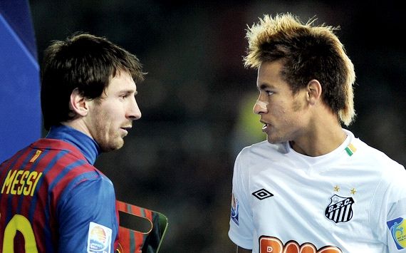 Neymar y su maestro Leo Messi