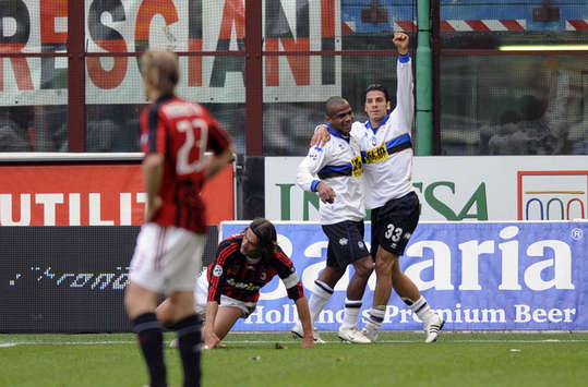 Atalanta celebrating vs Milan (Foto Grazia Neri)