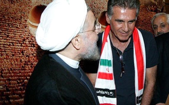 روحانی در جمع ملی پوشان:بازی را ندیدم!