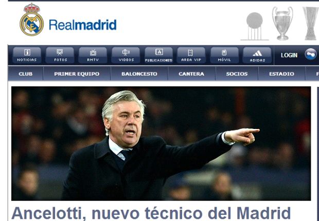 Carlo Ancelotti resmi menjadi pelatih Real Madrid