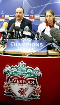 Press Conference : Rafael Benitez and Lucas Leiva (PA)