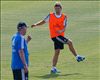 Carlo Ancelotti y Asier Illarramendi, entrenando en el Real Madrid