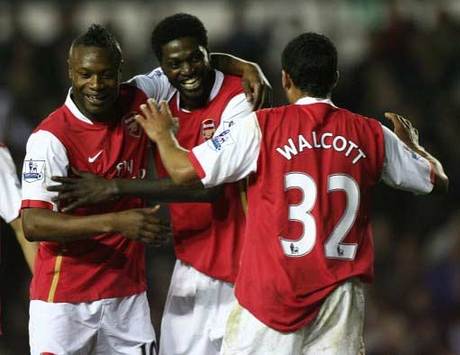 EPL: Emmanuel Adebayor, Derby County - Arsenal (PA)