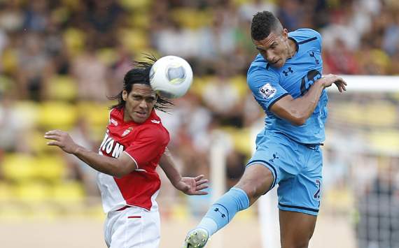 Monaco v Tottenham Hotspur, Radamel Falcao, Jake Livermore 