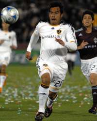 MLS: Carlos Ruiz (Los Angeles), Kosuke Kimura (Colorado), Colorado Rapids v. Los Angeles Galaxy, Apr 2008 (ISI)