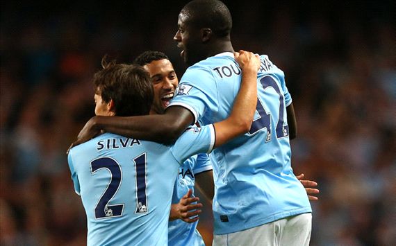 EPL : Yaya Toure - David Silva - Gael Clichy, Manchester City v Newcastle United 