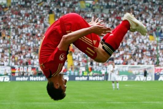 Diesen Salto will Deutschland sehen: Miroslav Klose (firo)