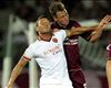 Neuel Valentini against Francesco Totti - Livorno-AS Roma