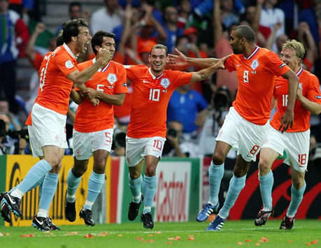 Euro 08 : van Nistelrooy Sneijder - Netherlands