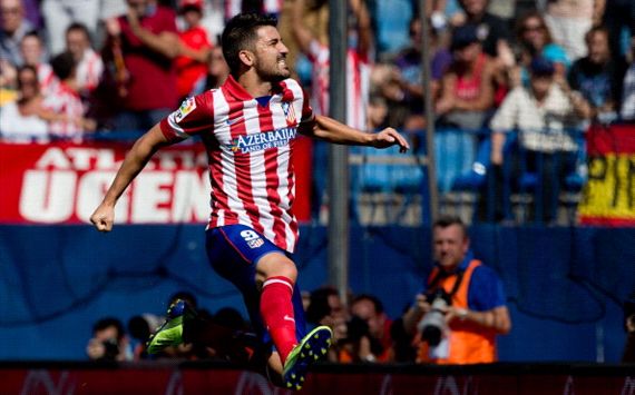 David Villa, Atlético de Madrid v Almería - Liga BBVA