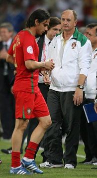 Euro 08: Scolari and Nuno Gomes, Portugal - Germany (PA)