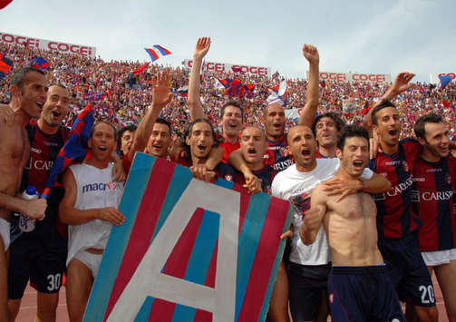 Bologna celebrates promotion (Foto Grazia Neri)