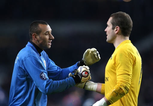 Paul Robinson and  Heurelho Gomes (PA)