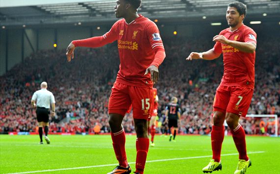 Daniel Sturridge match between Liverpool and Crystal Palace EPL 10052013