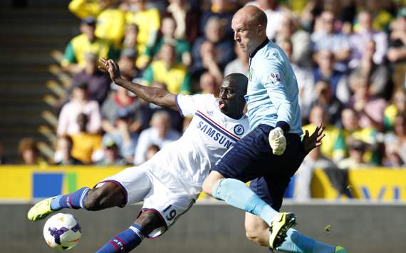 Demba Ba John Ruddy  Norwich City  Chelsea  Premier League