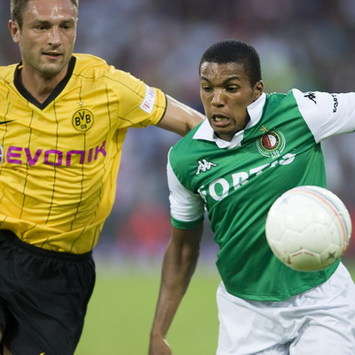 Biseswar-Kovac, Feyenoord-Dortmund (Foto ANP)