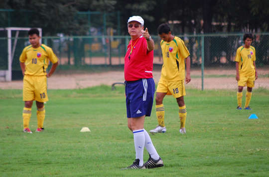 Myanmar team practice session at Gymkhana ground Hyderabad