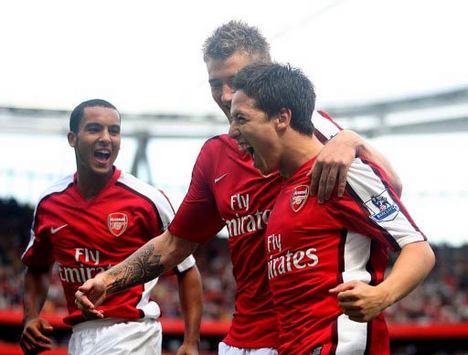 EPL: Samir Nasri , Arsenal - West Bromwich Albion (PA)