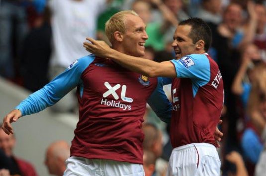 EPL:Dean Ashton and Matthew Etherington, West Ham United v Wigan Athletic (PA)