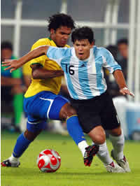 Beijing 2008: Breno - Aguero - Brazil-Argentina (Mexsport)