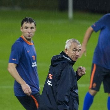 Van Bommel, Van Marwijk, Mathijsen - Netherlands (Foto ANP)