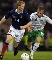 Friendly: Barry Robson - Sammy Clingan,  Scotland - Northern Ireland (PA)