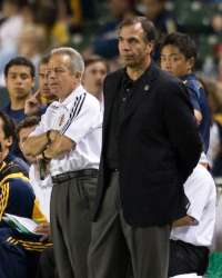 MLS: Bruce Arena, coach, Los Angeles Galaxy, Aug 2008 (ISI) 