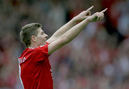 EPL:Steven Gerrard, Liverpool - Middlesbrough (PA)