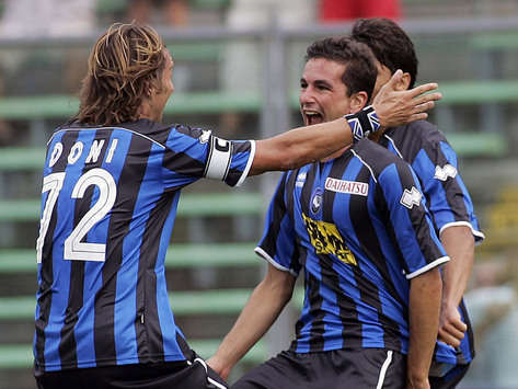 Cristiano Doni & Simone Padoin, Atalanta, Atalanta-Siena (Foto Grazia Neri)