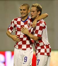 WCQ:Mladen Petric and Ivan Rakitic, Croatia - Kazakhstan (PA)