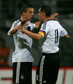 WCQ: Liechtenstein - Germany, Lukas Podolski, Miroslav Klose (firo)