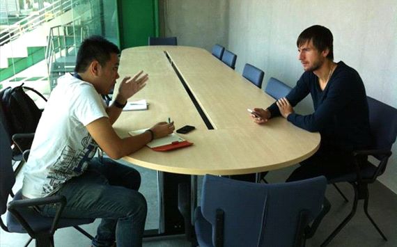Tasevski during his interview in Thailand; photo: goal.com