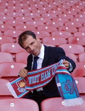New West Ham United manager Gianfranco Zola, a club legend of Hammers' rivals Chelsea.
