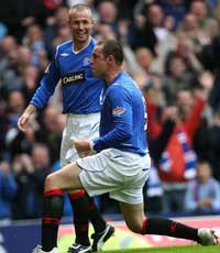 SPL: Kris Boyd and Kenny Miller , Rangers v Kilmarnock (PA)