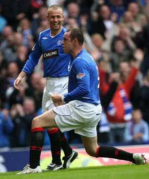SPL: Kris Boyd and Kenny Miller , Rangers v Kilmarnock (PA)
