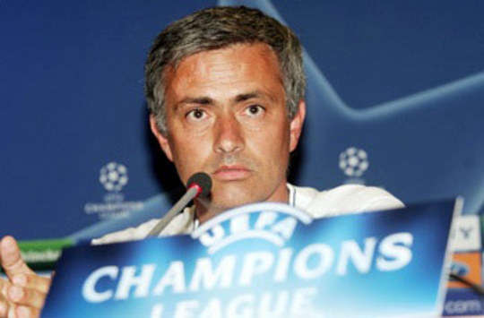 Internazionale coach Jose Mourinho at his first Champions League press conference with his new club before their opening game against Greek giants Panathinaikos.