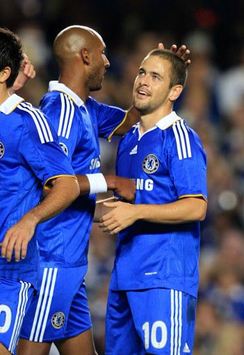 CL: Joe Cole en Nicolas Anelka, Chelsea - Bordeaux (PA)